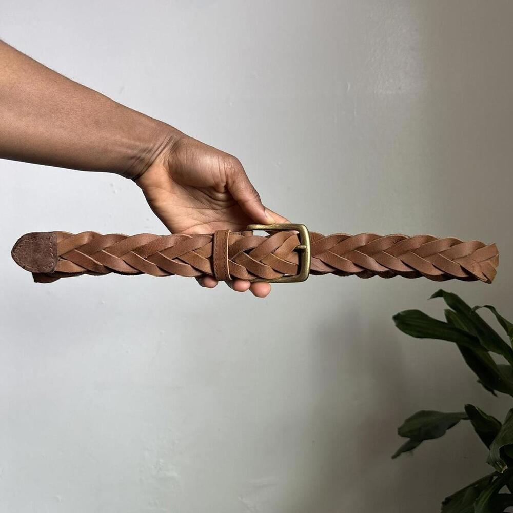 Vintage boho Braided Leather Belt size‎ 38 - Picture 3 of 6